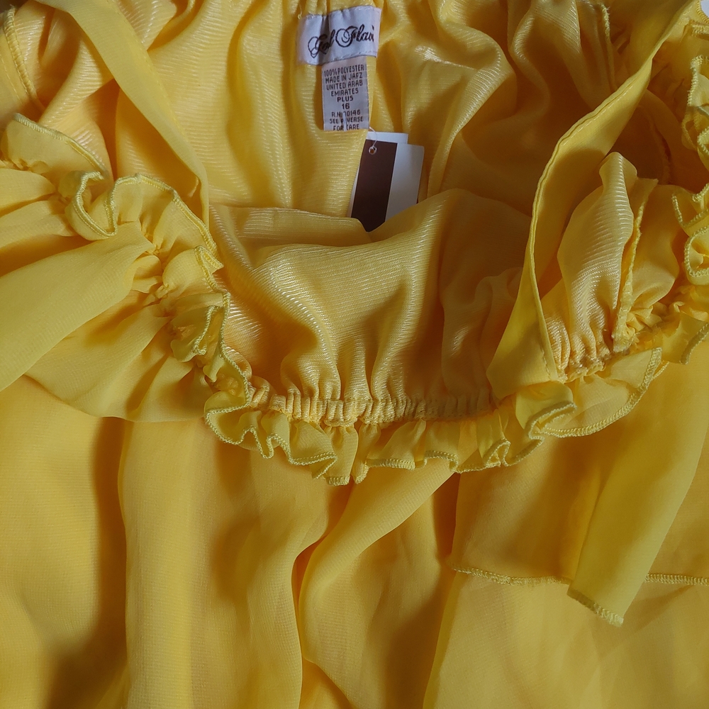 Sunshine Yellow Ruffled Blouse - Picture 7 of 10
